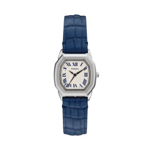 Correa de reloj Fossil ES5425 Cuero Azul 16mm