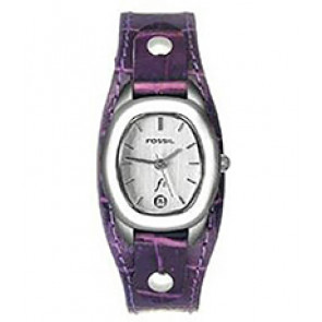 Correa de reloj Fossil ES9933 Cuero Púrpura 10mm
