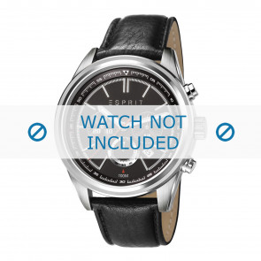 Esprit correa de reloj ES107541-002 Cuero Negro + costura predeterminada