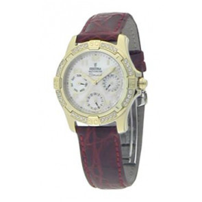 Correa de reloj Festina F16023-2 Cuero Rojo 18mm