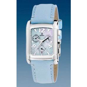 Correa de reloj Festina F16101-8 Cuero Azul claro 22mm