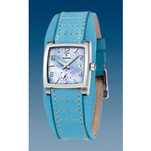 Correa de reloj Festina F16181-4 Cuero Azul claro 18mm