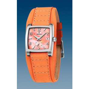Correa de reloj Festina F16181-6 Cuero Naranja 17mm