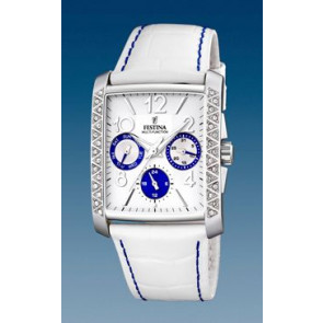 Correa de reloj Festina F16524-3 Cuero Blanco 25mm