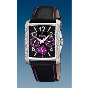 Correa de reloj Festina F16524-4 Cuero Negro 25mm