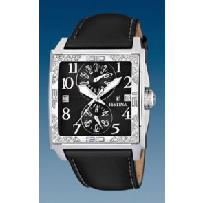 Correa de reloj Festina F16570-6 Cuero Negro 28mm