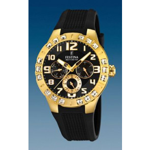 Correa de reloj Festina F16581-4 Caucho Negro 15mm