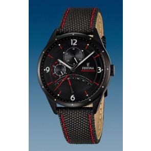 Correa de reloj Festina F16849-2 Cuero/Textil Negro 20mm