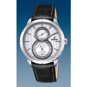 Correa de reloj Festina F16892-1 / F16892-6 Cuero Negro 23mm