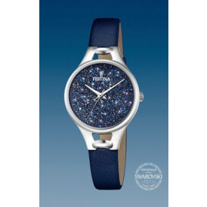 Correa de reloj Festina F20334-2 Cuero Azul 10mm