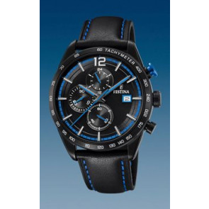 Correa de reloj Festina F20344-4 Cuero Negro 22mm