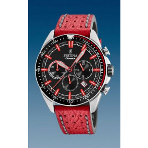 Correa de reloj Festina F20377-5 Cuero Rojo