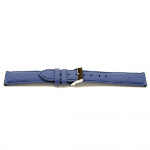 Correa de reloj Universal F601 Saffiano Cuero Azul 18mm