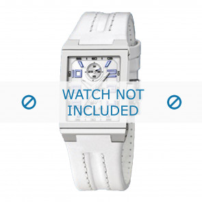 Correa de reloj Festina F16224-B / F16224/P1 Cuero Blanco 14mm