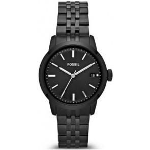 Correa de reloj Fossil FS4820 Acero inoxidable Negro 18mm