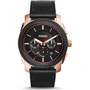 Correa de reloj Fossil FS5120 Cuero Negro 24mm
