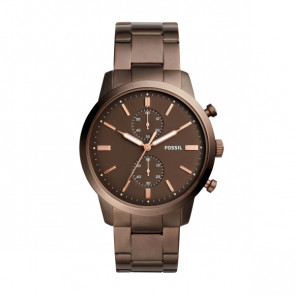 Fossil correa de reloj FS5347 Metal Marrón