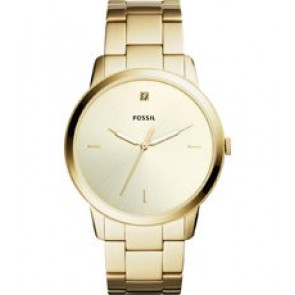 Correa de reloj Fossil FS5457 Acero inoxidable Chapado en oro 22mm