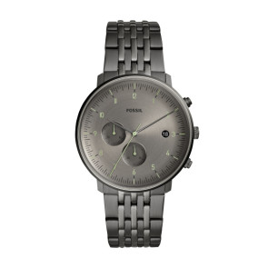 Correa de reloj Fossil FS5490 Acero inoxidable Gris antracita 22mm
