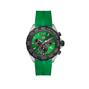 Correa de reloj Tag Heuer BT0745 Caucho Verde 21.5mm