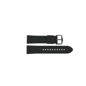 Correa de reloj Reloj inteligente Fossil FTW4025 / FTW4025C Silicona Negro 22mm