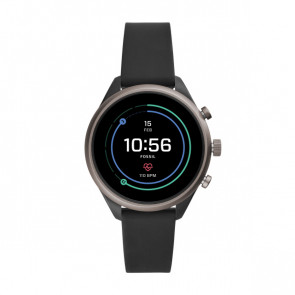 Correa de reloj Fossil FTW6024 Plástico Negro