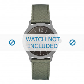 Guess correa de reloj W0976G3 Textil Verde 20mm + costura predeterminada