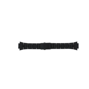 Casio correa de reloj 10440758 Acero Negro 16mm 