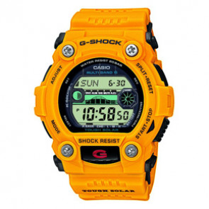 Casio correa de reloj 10340732 Goma Amarillo 16mm