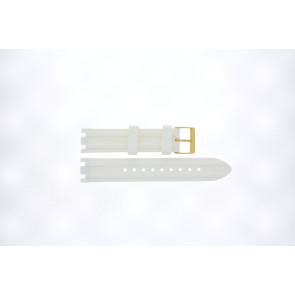 Correa de reloj Guess GW0407L2 / Heiress Caucho Blanco 19mm