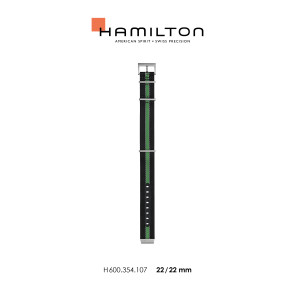 Correa de reloj Hamilton H694354107 Nylon/perlón Multicolor 22mm