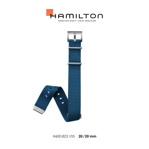 Correa de reloj Hamilton H690823105 Nylon/perlón Azul 20mm