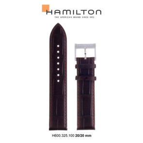 Correa de reloj Hamilton H690325100 / H690.325.100 Cuero Marrón 20mm