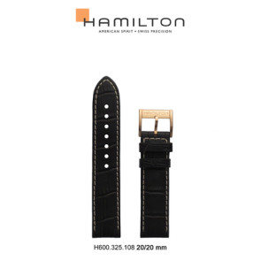 Correa de reloj Hamilton H600325108 Cuero Marrón 20mm