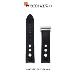 Correa de reloj Hamilton H690354104 Cuero Bicolor 22mm