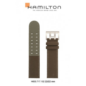 Correa de reloj Hamilton H717160 / H600.717.172 / H694.717.102 Lona Verde 22mm