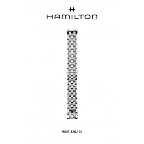 Correa de reloj Hamilton H695326110 / H326160 Acero 22mm