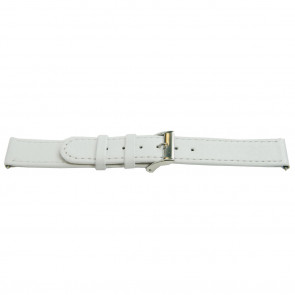 Correa de reloj de cuero genuino color blanco 22mm