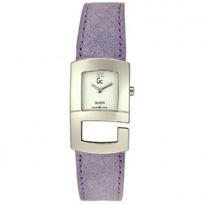 Guess correa de reloj I20018L4 Cuero Púrpura + costura violeta