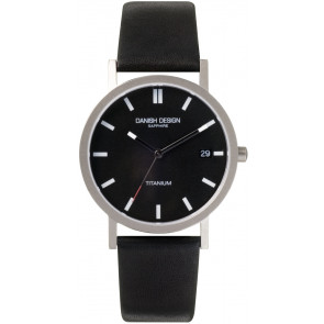 Correa de reloj Danish Design IQ13Q323 Cuero Negro 18mm