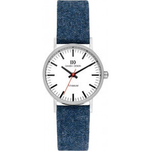 Correa de reloj Danish Design IV42Q199 Cuero/Textil Azul 16mm