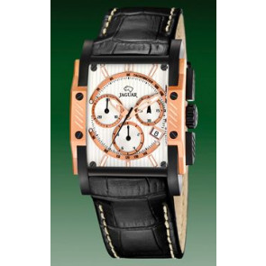 Correa de reloj Jaguar J643-3 Cuero Negro 26mm