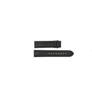 Jaguar correa de reloj J661/2 / J663/2 Cuero Negro 21mm + costura negro