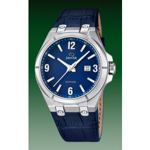 Jaguar correa de reloj J666-2 Cuero Azul  + costura azul