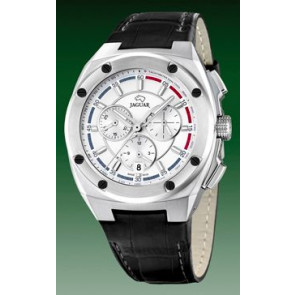 Correa de reloj Jaguar J806-1 / J806-2 / J806-3 / J806-4 Cuero Negro 16mm