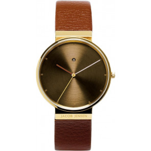 Correa de reloj Jacob Jensen 844 Cuero Marrón 19mm