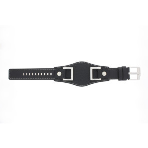 Fossil correa de reloj JR1156 Cuero Negro 24mm + costura predeterminada