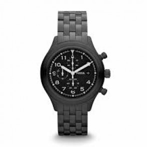 Correa de reloj Fossil JR1439 Acero inoxidable Negro 20mm