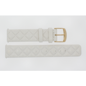 Correa de reloj Reloj inteligente Festina F50002/1 / BC10977 Cuero Blanco 18mm