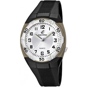 Correa de reloj Calypso K5214-1 Caucho Negro 20mm